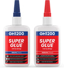 GH1200 57 Grams (2 oz) 100/1500 CPS (Thin/Thick) Super Glue All Purpose with Anti Clog Cap. Ca Glue - Adhesive… — 1