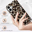 J.west Compatible with iPhone 16 Plus Case,Luxury Sparkle Translucent Clear Vintage Leopard Print Soft Silicone Cover for Girls Women Protective Phone Case for iPhone 16 Plus 6.7 inch Cheetah — 7