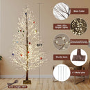 6FT Lighted Birch Tree with 1300 LED Lights, Twinkle Light Brown Christmas Tree with Timer IP44 Waterproof for Indoor Outdoor Festival Wedding Party Christmas Decorations — 5