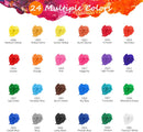 Caliart 24 Colors Acrylic Paint Set with 12 Brushes, 100 Colors Watercolor Paint Set — 4