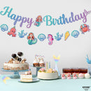 KatchOn Blue Happy Birthday Banner - 10 Feet, Pre Strung | Iridescent — 5