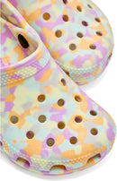 Crocs Kids Classic Watercolor Marbled Clog – Multi Glow Confetti — 6