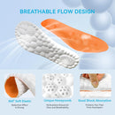 Steppers Insoles for Men & Women, 2026 New 4D Memory Foam Cloud Footstr Insoles, Comfortable & Breathable Massage Shoe Inserts with Arch Support for Foot Pain & Fatigue (Orange, US M 7-11/W 8.5-13.5) — 2