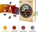 Wooden Puzzles for Adults, Maine Cat Library Puzzle 8.5x8.5in 100pcs — 4