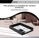 PU Leather Letter Tray - Load Documents Trays Front for Office Desktop Organizer - Desk Magazine, File, A4 Paper Holder - Paper Document File Holder (Black, A4-Tray) — 3