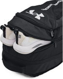 Under Armour Unisex Hustle 6.0 Backpack, 002 BLACK, OSFM | One Size | (002) Black / Black / White — 4
