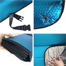 GWUSKDT Car Sun Shade, Sun Protector,Foldable Front Window Shade-Thicken 5-Layer Bubble for Auto Windshield UV Protection and Heat Reflector 58"x 27.5" (Blue) — 2