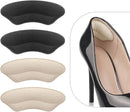 Heel Grips Liner Cushions Inserts for Loose Shoes, Heel Pads Snugs for Shoe Too Big Men Women, Filler Improved Shoe Fit and Comfort, Stop Heel Slip and Blister (4 Pairs) (Pale Apricot+Black) — 1