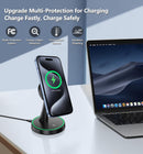 Magnetic Wireless Charger Stand 15W Fast Mag-Safe Charger for iPhone 18 Pro / 18 Pro Max 17/16/15/14/13/12 Series Magnet Wireless Charging Station/Pad with Sleep-Friendly Light for AirPods photo 4