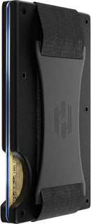 Hayvenhurst Wallet for Men - Slim RFID Blocking Metal Wallet with Money Clip, Minimalist Front Pocket Credit Card Holder, Small Mens Wallet (Black (Cash Strap))