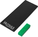 Hutsuls Black Leather Strop with Compound - Get Razor-Sharp Edges with Stropping Kit, Green Honing Compound & Vegetable Tanned Two Sided Leather Strop Knife Sharpener Step-by-Step Guide Included — 1