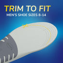 Dr. Scholl’s Flat Feet Support Insoles for Men, Size 8-14: Immediately Relieve Discomfort, Cradle Feet & Improve Ankle Alignment, Due to Overpronation, Low & Fallen Arches, Reduces Lower Body Stress — 8