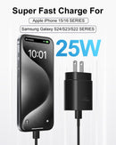 Type C Charger Fast Charging, 2Pack [10FT&6FT] Long USB C Cable with 25W Phone Super Fast Charger Block Compatible with Galaxy S26+/S25 Ultra,iPhone 18/17/16/Air/Plus/Pro Max/Duo photo 2
