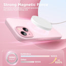 GolbinBox Magnetic for iPhone 15 Case, Silicone Cover, Chalk Pink — 2
