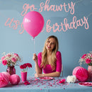 BEISHIDA Dark Pink Pre-Strung Go Shawty It's Your Birthday Banner Decor — 4