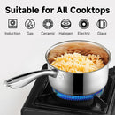 SLOTTET 1Qt & 2Qt Stainless Steel Sauce Pan Set with Lid,4 Pcs Non Stick Saucepan,Small Kitchen Pots,Induction… — 3