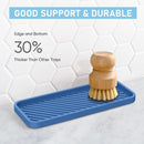 Silicone Sponge Holder, Kitchen Sink Organizer Tray（Blue） — 5