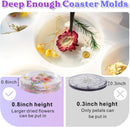 LET'S RESIN Extra Deep Resin Coaster Molds Silicone,4 Inches Silicone Molds — 4