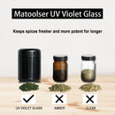 Matoolser Black Glass Storage Container Jar 250ml Half Oz with UV Protection…