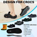 Knixmax Outdoor Women Breathable Orthotic Insoles for Crocs Ultra Thin Clogs Inserts with Arch Support Washable Sockless Barefoot Liners for Flat Feet Plantar Fasciitis Unisex Black Size US9/EU42-43 — 3