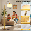 Tall Floor Lamp for Living Room,65'' Modern Standing Lamps with 9W LED Bulb,Elegant Floor Light with Fabric… — 5