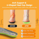 4D Cloud-Soft Comfort Insoles for Kids and Youth - Trim-to-Fit Insoles with Arch Support and Shock Absorption - Breathable Memory Foam Kids Shoe Inserts Designed for Growing Feet (US Youth 5Y - 6Y) - Green/Gray — 4