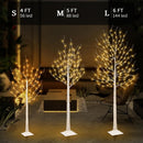 3Pack Lighted Birch Tree Prelit Trees for Indoor Outdoor Christmas Decor — 3