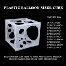Auihiay 18 Holes Balloon Sizer Box Cube, 2-10 Inch Balloon Sizer | White — 3