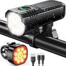 Zewdov High Lumen Super Bright Bike Lights for Night Riding, Adjustable Modes Bicycle Lights Front and Rear, IP65 Waterproof & Rechargeable Bike Headlight and Taillight Set for Cycling Electronics — 1