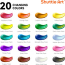 Shuttle Art Color Change Acrylic Paint, 20 Chameleon Colors Acrylic Paint, 60ml/2oz Bottles, Iridescent Colors for Artists, Beginners, Kids Painting & Crafting on Canvas, Rocks, Wood, Fabric, Ceramic | 2 Fl Oz (Pack of 20) — 3