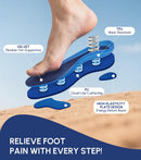 Cloudflo Plantar Fasciitis Insoles Men Women, Heavy Duty High Arch Support - Blue - MEN 8.5-9.5|WOMEN 10.5-11.5(290mm) — 3