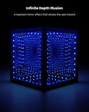 Nobiggie Infinity Mirror Cube Light, Hypercube RGB Lighting, Black, 6 in — 2