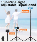 69" Magnetic Phone Tripod Stand Selfie Stick with Remote & Phone Mount photo 4