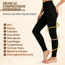 Medical Compression Stockings for Women 20-30mmHg Compression Leggings | Black+Beige | XX-Large — 4