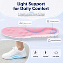 4D Cloud-Like Comfort Soles for Women - Soft Memory Foam Cushioning Insoles - Trim to Fit Steppers Insoles with Arch Support for Foot Pain Relief and Fatigue Reduction (Pink, US W 6.5-9) — 3