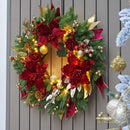 Christmas Wreaths for Front Door, Soomeir 24 Inch Outdoor Christmas Wreath with Lights, Large Prelit Wreath for Holiday Winter Window Outdoor Indoor Xmas — 5