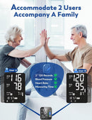 Blood Pressure Monitors for Home Use Upper Arm, Accurate Cuff 8.7”-15.7” Monitor with Large Backlight Display 2 Users 240 Sets Memory & HR Detection, Digital BP Machine with Carrying Case — 6
