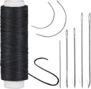 Ftyiwu Waxed Thread 32 Yards Upholstery Needle and Thread for Leather | Original Black | 32Yard — 1