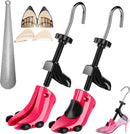 JJDPARTS Plastic & Wooden Shoe Stretcher, Pair 4-Way Shoe Expander Widener Shoe Tree Extender for Women Men | rose | High Heel — 1