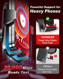 VANMASS【85+LBS Strongest Suction & Military-Grade Ultimate Car Phone Mount【Patent Safety Certs】 Cell Phone Holder for Dash Windshield Vent for iPhone 18 17 Pro Max Automobile Interior Sets, Ink Black | Red photo 4