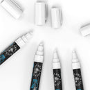 LANA & LUCA White Liquid Chalk Marker Pens - 6mm and 3mm, 3 of each | 6 Count (Pack of 1) — 5