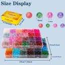 Glass Beads for Jewelry Making, 1300pcs + 8mm 48 Colors Round Crystal Glass Beads Bracelet Making Kit, Bead Starter… — 3