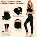 Medical Compression Stockings for Women 20-30mmHg Compression Leggings | Black | XX-Large — 2