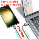 USB Type C Cable,(2-Pack 3FT) USB C Charger Cable Nylon Braided Fast Charging Sync Cord Compatible iPhone 17 Air/16 Pro Max Samsung Galaxy S10 Plus,Google Pixel 2(Gray) 4