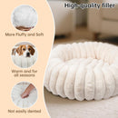 Donut Small Dog Bed Round Calming Kitten & Puppy Bed,20in White — 5