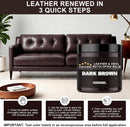 STARTSO WORLD Leather Recoloring Balm, Dark Brown Leather Repair Kit for Furniture, Leather Dye, Leather Color Restorer for Couches — 5