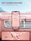Lamicall 2026 Wider Clamp & Metal Hook Car Phone Holder Vent Accessories | NEW Upgraded - Pink photo 3