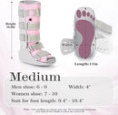 Jewlri Tall Walking Boot for Broken Foot, Air Cam Walker Boot, M - Pink-Tall — 4