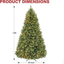 Hykolity 7.5 ft Prelit Christmas Tree with 1,450 Branch Tips, 450 Warm White Led Lights, Hinged Design and Sturdy Metal Stand — 3