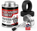 Chemical Vulcanizing Cement 8.5 FL.Oz, All Purpose Tire Repair Glue, Fast Dry Rubber Cement, Clear Patch Plug Kit… — 1